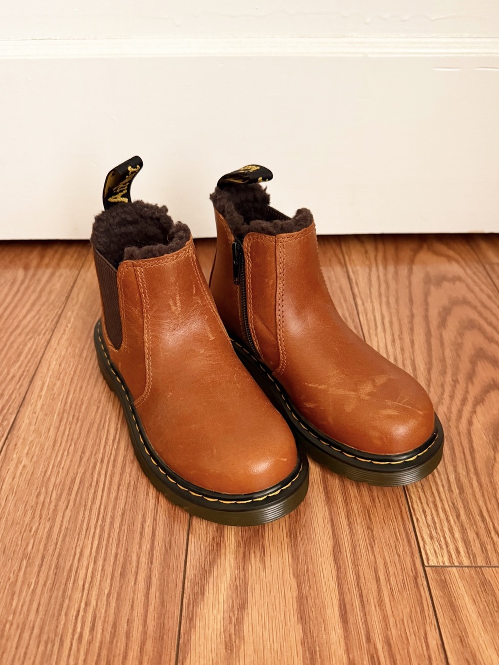 Dr. Martens 2976 Light Brown Leonore Junior Republic WP Leather Chelsea Boots